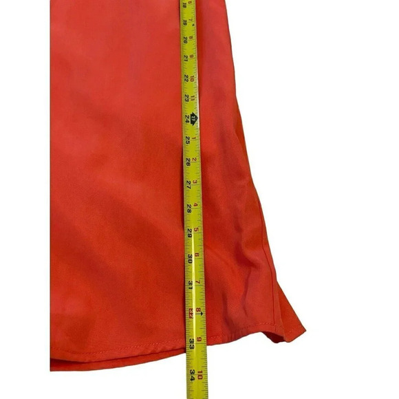 Margo Baridon Sienna Mini Shirt Dress Size Small Orange Puff Sleeve $298 - Picture 14 of 14
